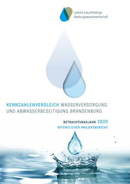 Cover des Abschlußberichts des 5. Kennzahlenvergleiches Wasserversorgung und Abwasserbeseitigung Brandenburg