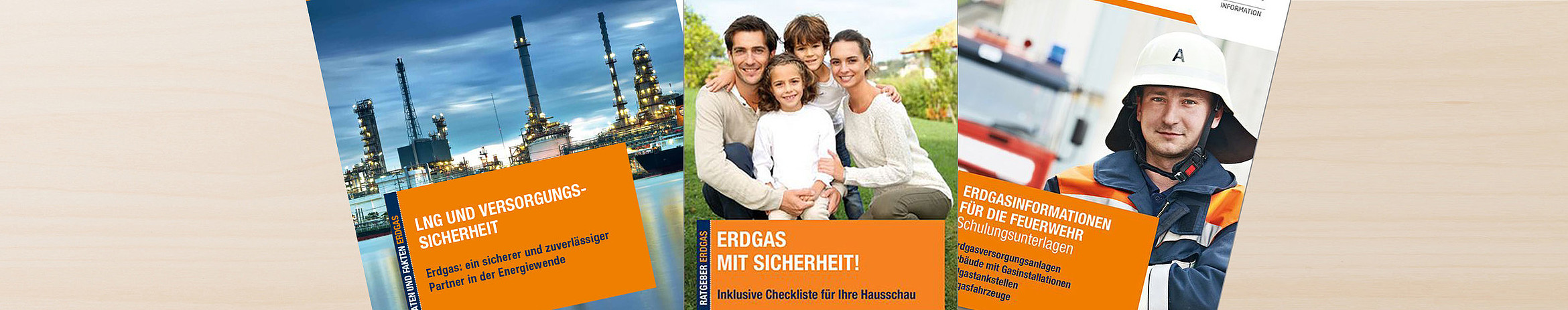 Cover von DVGW-Publikationen zu den Themen Gassicherheit und Versorgungssicherheit