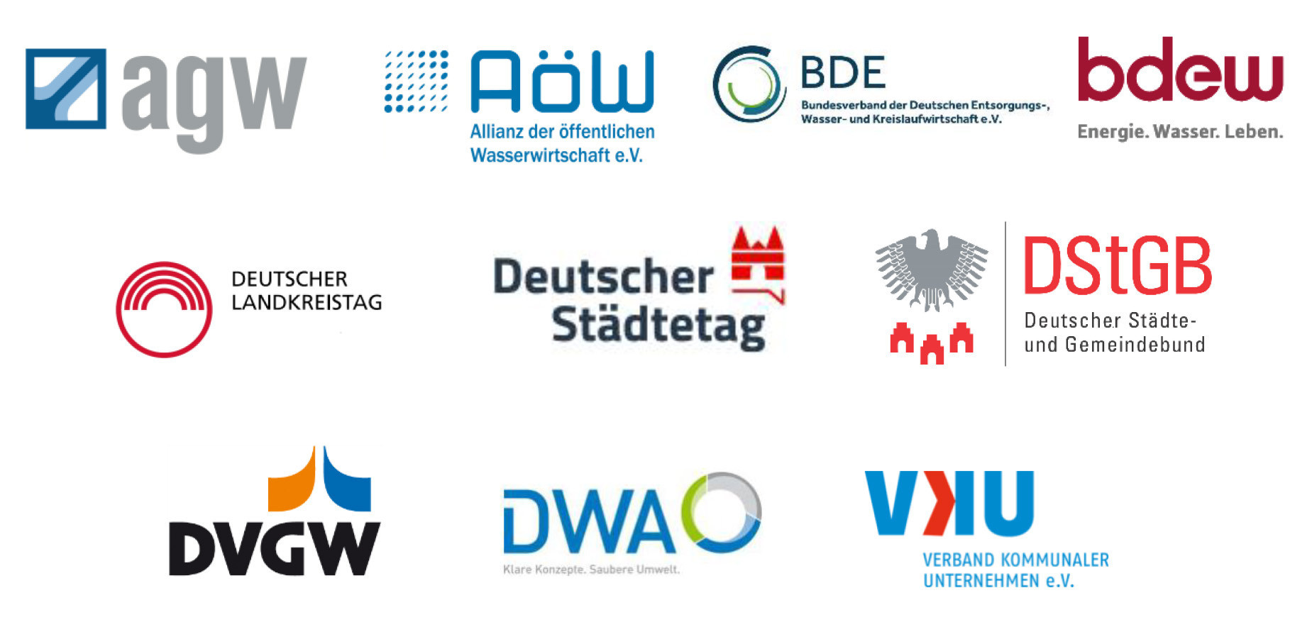 Man sieht die Logos der an dieser Stellungnahme beteiligten Institutionen und Verbände