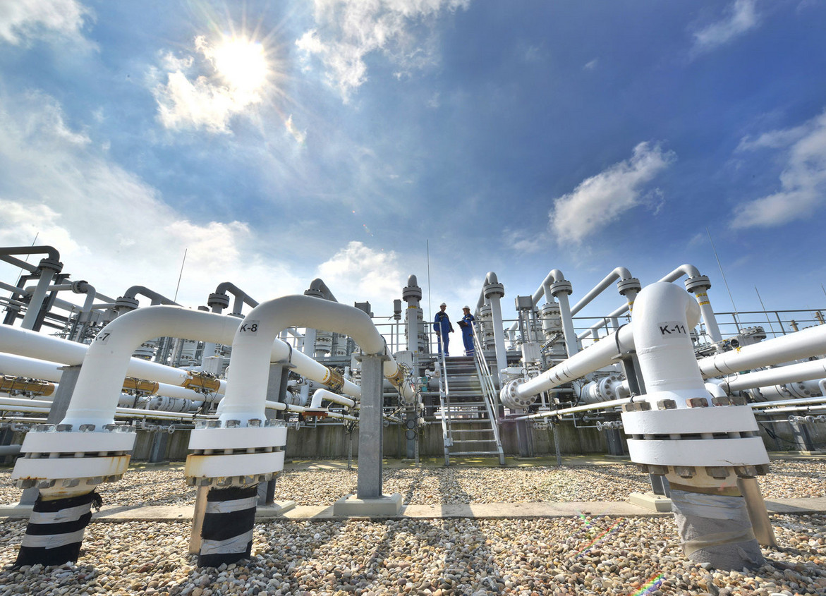 Der Kavernenspeicher von EWE in Huntorf soll zukünftig für die großtechnische Speicherung von Wasserstoff umgerüstet werden.