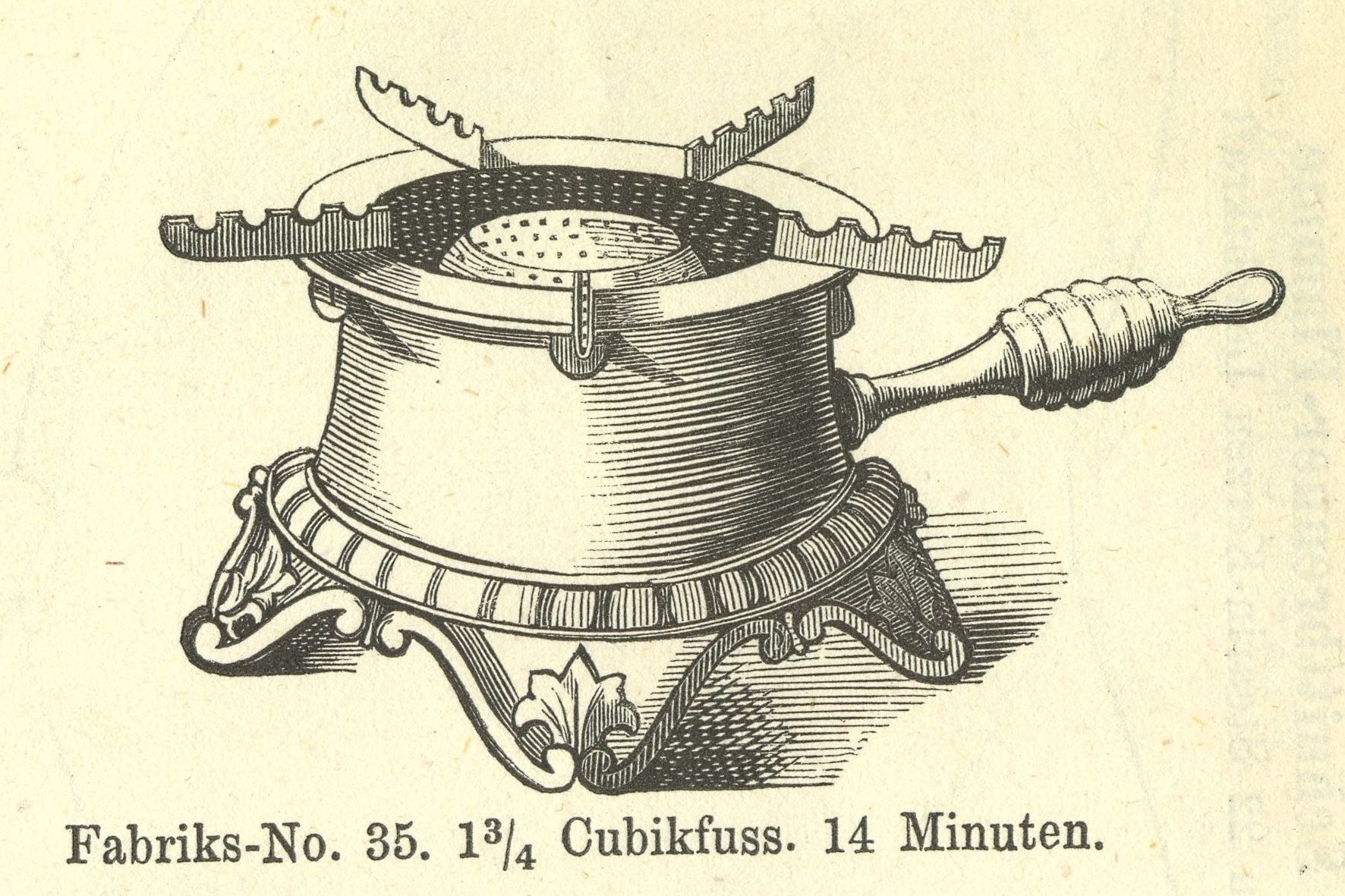 Katalog mit Gaskochern von 1868