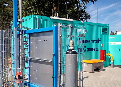 Mit der Anlage in Schopsdorf (Sachsen-Anhalt) wurden 20 Prozent Wasserstoff ins Gasnetz eingespeist 