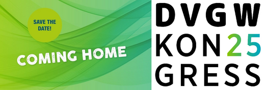 Save-the-date banner des DVGW Kongresses 2025 in Bonn