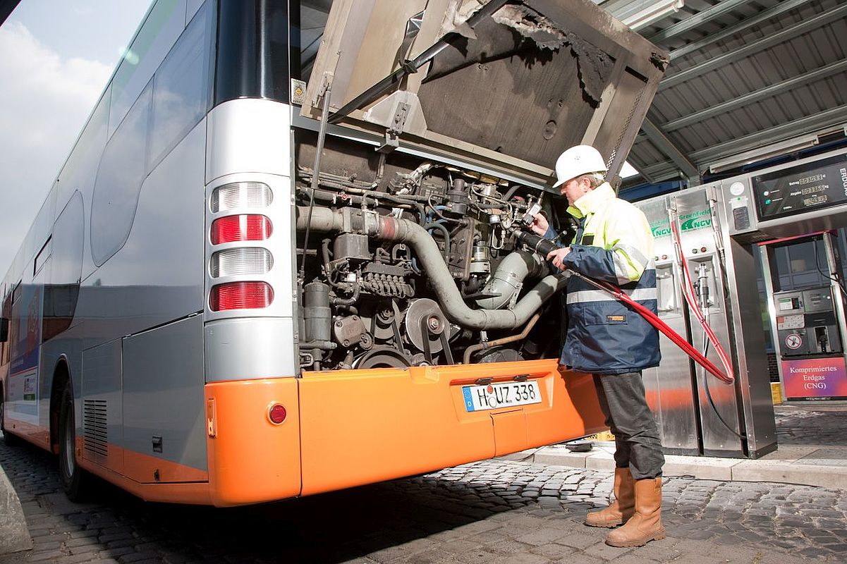 Überprüfung eines Erdgasbusses