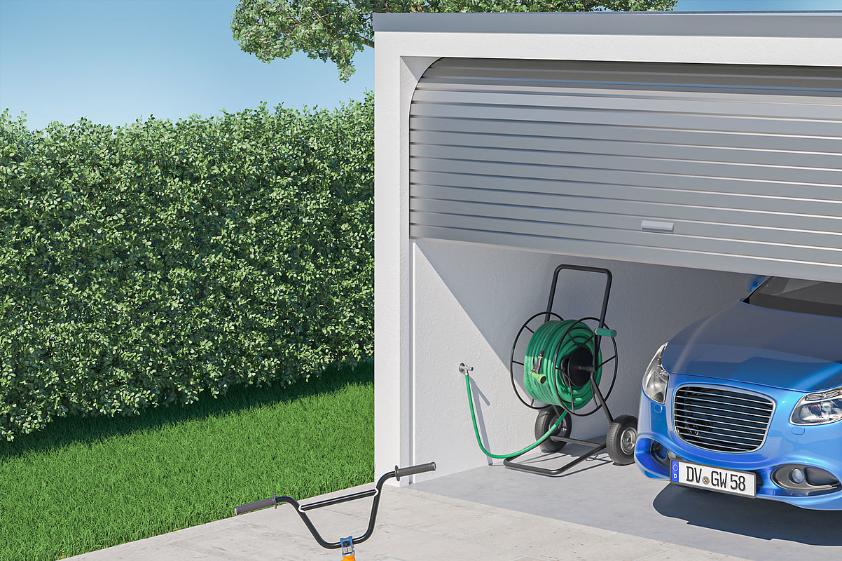 Garage mit Gartenwasseranschluss
