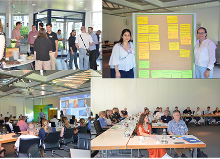 Collage von Bildern, die die Mentees und Mentor:innen bei der Auftaktveranstaltung 2024 zeigen